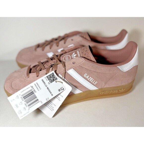adidas Shoes - Adidas - Gazelle Indoor - Warm Clay Dusty Pink White - JS1397 - W7 - NEW in Box